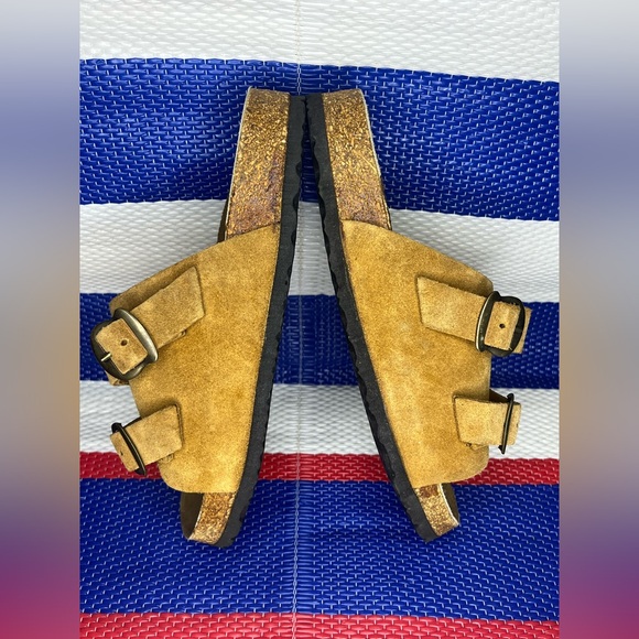 ✨🥳 NWOT - Flings - Zurich - Two Strap Brown Leather Sandals - Women’s Size 8 - Picture 8 of 12